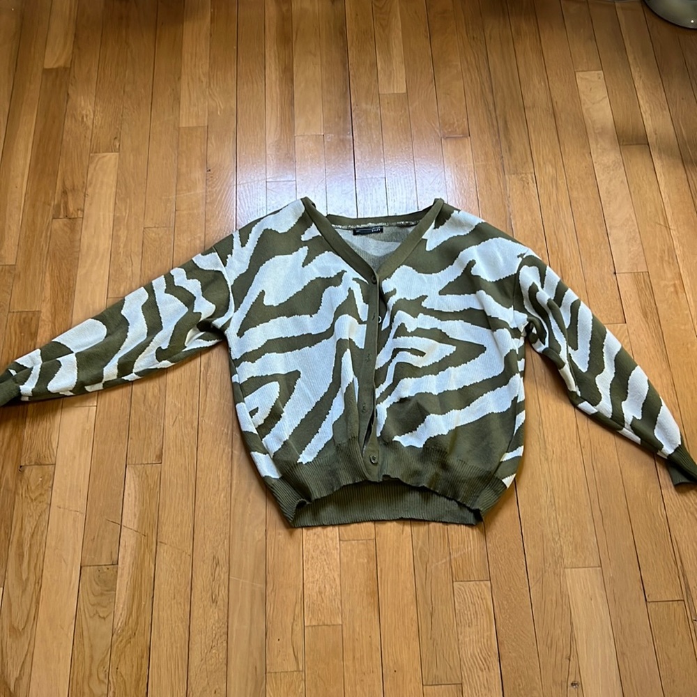 Zebra Print Cardigan